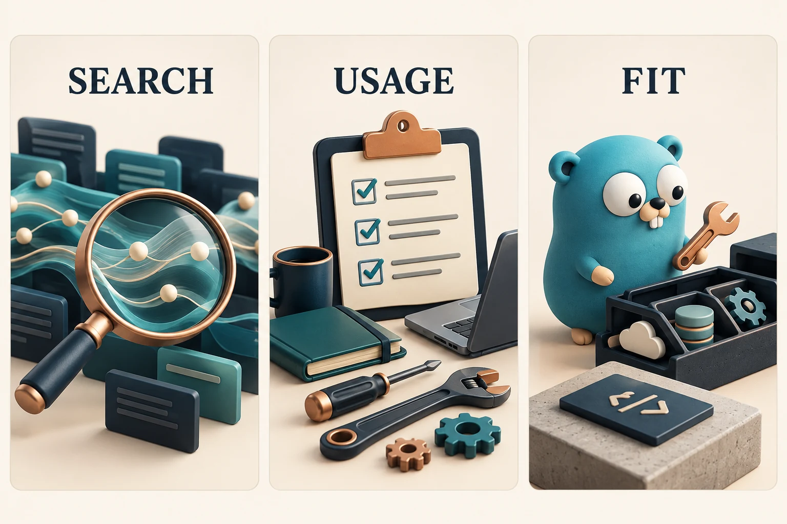Search, usage and engineering fit are separate kinds of evidence for evaluating Go.