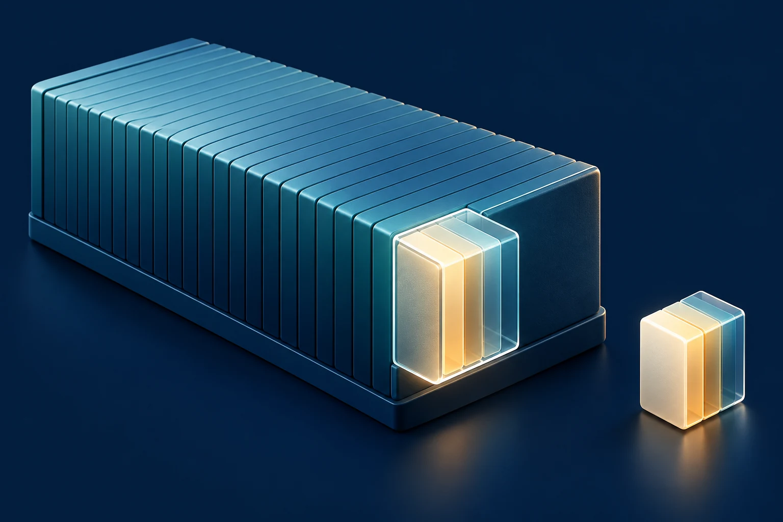 A small view keeps a large backing buffer reachable; an independent copy has separate storage.